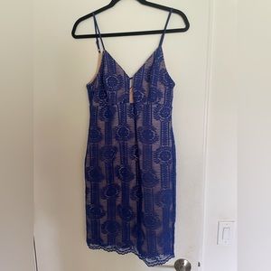 Lulus blue lace cocktail dress